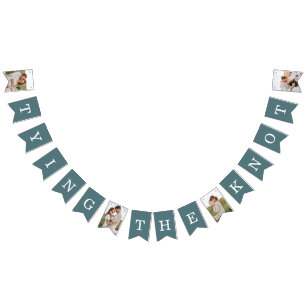 4 Foto Engagement Partei Aquamarine Jagdflaggen Wimpelkette