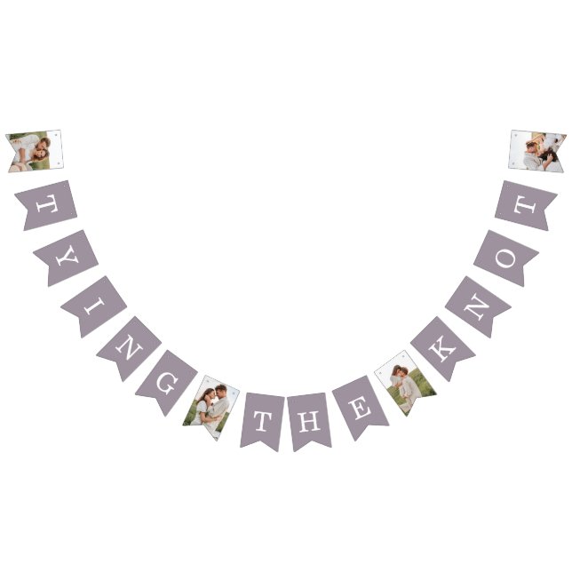 4 Foto Engagement Partei Lila Jagdflaggen Wimpelkette (Alle)