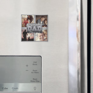 4 Foto - Frohen Vatertag Metall Thema Magnet