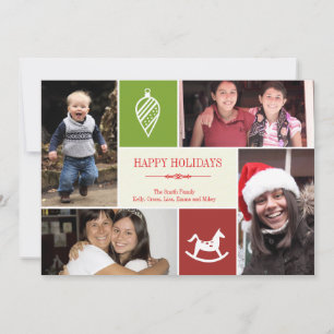 4 Foto Gitter Collage Lieblingssachen Weihnachtsro Feiertagskarte