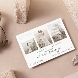 4 Foto glücklich je nach Hochzeit des Party Ankündigung