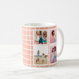 4-Foto-Grillorange, modern und abstrakt Kaffeetasse