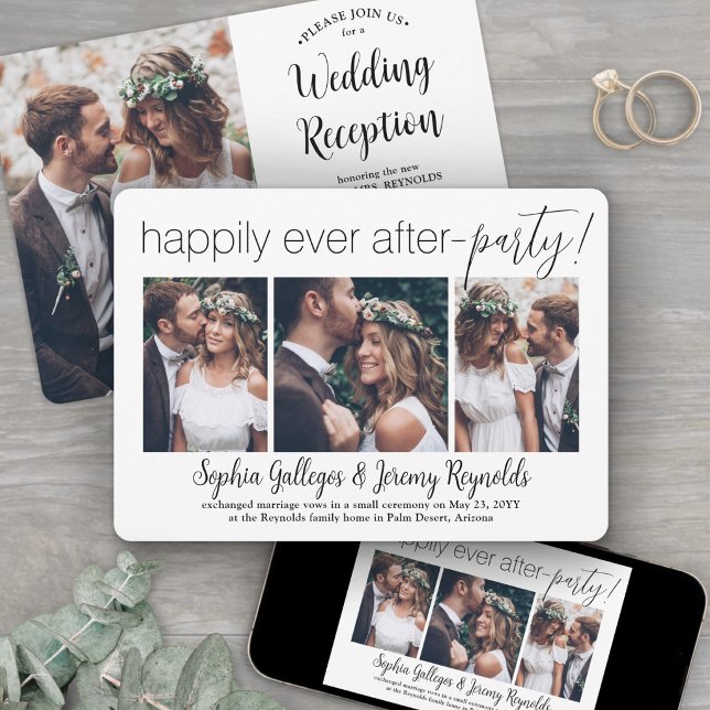 4 Foto Hochzeit Empfang glücklich immer nach dem P Einladung (Von Creator hochgeladen)