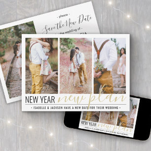 4 Foto Hochzeit Neujahr Urlaub Planänderung Save The Date