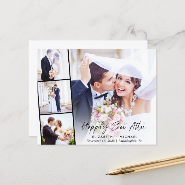 4 Foto Hochzeitsempfang (Vorderseite/Rückseite Beispiel)