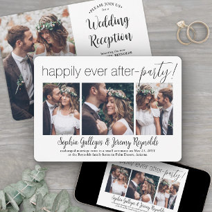 4 Foto Hochzeitsempfang Happy End Party Einladung