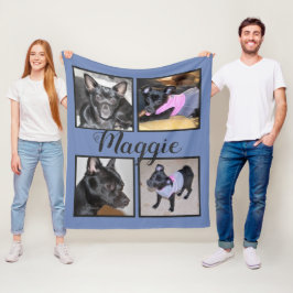 4 Foto-kundengerechte | blaue Fleece-Hundedecke Fleecedecke
