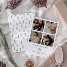 4 Foto Minimalistisch Frohe Weihnachtskarte Feiertagskarte