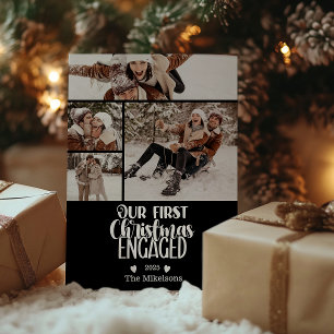 4 Foto Minimalistisches erstes Weihnachten Verlobt