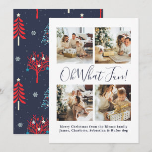 4 Foto oh Was Spaß Nordic Christmas Feiertagskarte