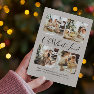 4 Foto oh Was Spaß Nordic Christmas Feiertagskarte