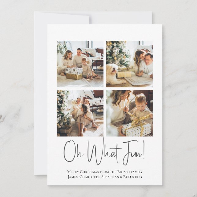4 Foto oh Was Spaß Weihnachten Vorlage (Vorderseite)