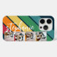 4 Foto Retro Streifen Muster Regenbogen mit Monogr Case-Mate iPhone Hülle (Back (Horizontal))
