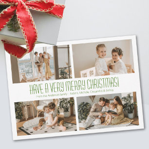 4 Foto Sehr frohe Weihnachtsfeiertage Feiertagskarte