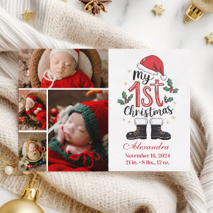 4 Foto Süßer Santa-Baby 1. Weihnachten