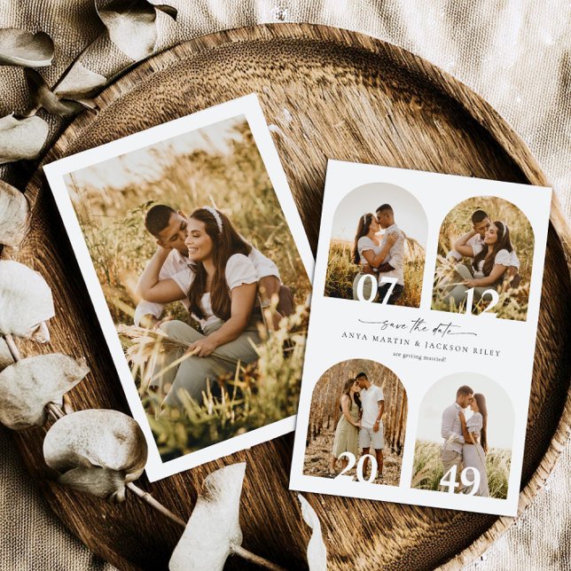 4 Foto-Torbogen Save The Date Hochzeitsankündigung (Von Creator hochgeladen)