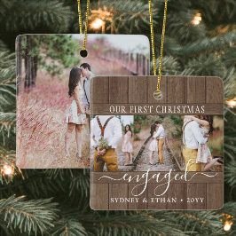 4 Foto Verlobung 1. Weihnachten Rustikale Imitate  Keramikornament