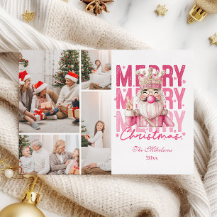 4 Foto Vintag Pink Nutcracker Weihnachten