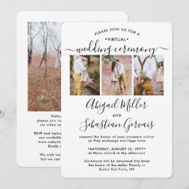 4 Foto Virtual Wedding Livestream Long Distance Einladung