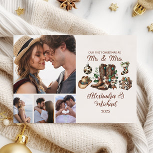 4 Foto Western Erster Weihnachten als Mrs und Mr