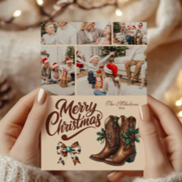 4 Foto Western-Schleife und Stiefel Weihnachten
