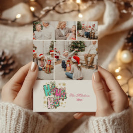 4 Foto Whimsical Ho Ho Ho Weihnachten Familie