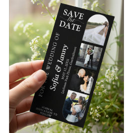 4 Fotoautomaten-Stil Hochzeit Merkzettel zum Aufbe Save The Date