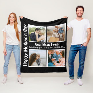 4 FotoCollage Beste Mama je Fleecedecke