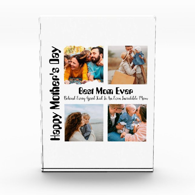 4 FotoCollage Beste Mama je Fotoblock (Vorderseite)