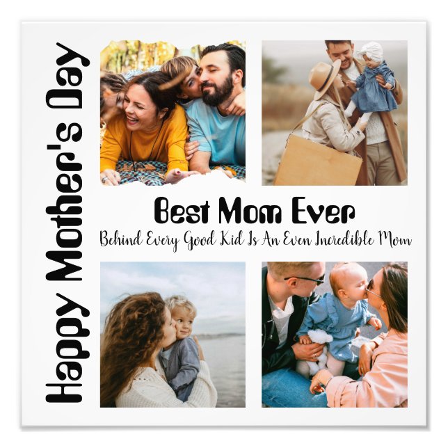 4 FotoCollage Beste Mama je Fotodruck (Vorne)