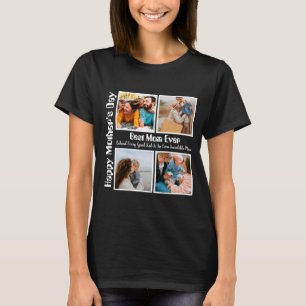 4 FotoCollage Beste Mama je T-Shirt