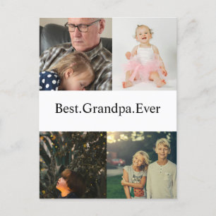 4 FotoCollage Beste Opa je Postkarte