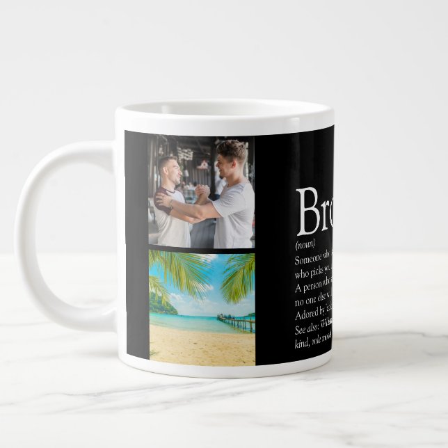 4 FotoCollage Cool Beste je erweiterte Definition Jumbo-Tasse (Links)