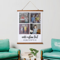 4 FotoCollage - Familientext unten - weiß