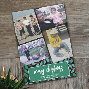 4 FotoCollage - Frohe Weihnachten Botanisches Schw