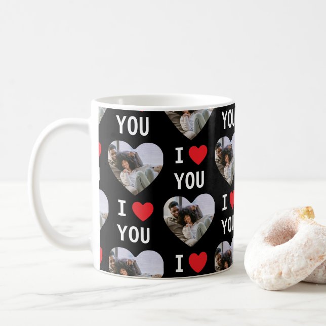 4 FotoCollage I Liebe Sie Kaffeetasse (Mit Donut)