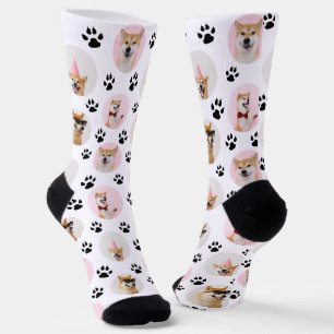 4 FotoCollage Machen Sie Ihre eigenen Fun Dog Sock Socken