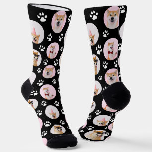 4 FotoCollage Machen Sie Ihre eigenen Fun Dog Sock Socken