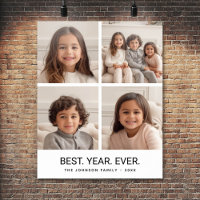 4 FotoCollage Minimalistisch - Bestes Jahr
