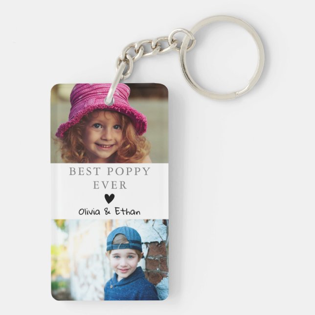 4 FotoCollage Wir Liebe Sie Poppen Beste je Schlüsselanhänger (Rückseite)