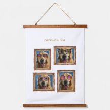 4 Fotoklebstoff Vintage Rahmen Hunde Haustiere Fam