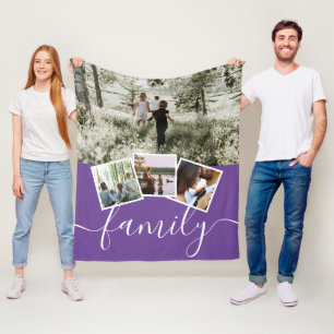 4 Fotokollagenfamilie Personalisiert Fleecedecke