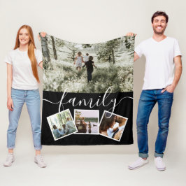 4 Fotokollagenfamilie Personalisiert Fleecedecke
