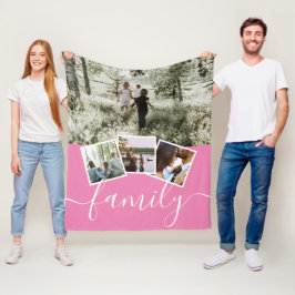 4 Fotokollagenfamilie Personalisiert Fleecedecke