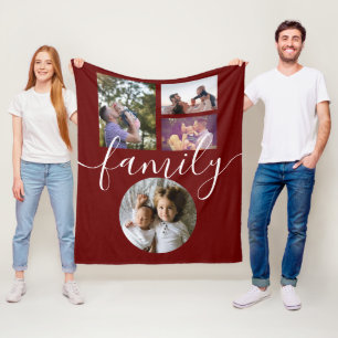 4 Fotokollagenfamilie Personalisiert Fleecedecke