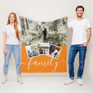 4 Fotokollagenfamilie Personalisiert Fleecedecke