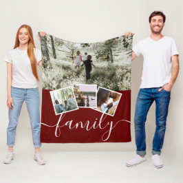 4 Fotokollagenfamilie Personalisiert Fleecedecke