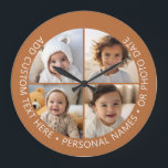 4 Fotomaterial mit kurvigem, benutzerdefiniertem T Große Wanduhr<br><div class="desc">Fügen Sie 4 Fotos und Text hinzu, um einen besonderen Sake für einen Freund oder eine Familienveranstaltung zu machen. Der Rahmen und der Hintergrund können im erweiterten Designbereich geändert werden. Verwenden Sie Ihre quadratischen Instagram Fotos für die besten Ergebnisse! UM DEN HINTERGRUND ZU ÄNDERN - klicken Sie auf den angepassten...</div>