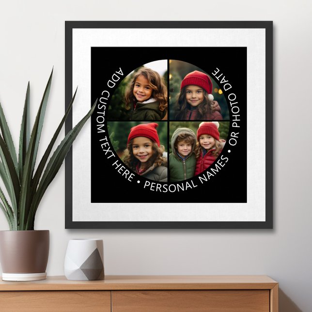 4 Fotomaterial mit kurvigem, benutzerdefiniertem T Poster (Custom Poster with Photo Collage)