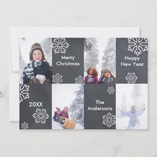 4 Fotos Chalkboard Hintergrund - Weihnachtskarte Einladung